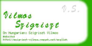 vilmos szigriszt business card